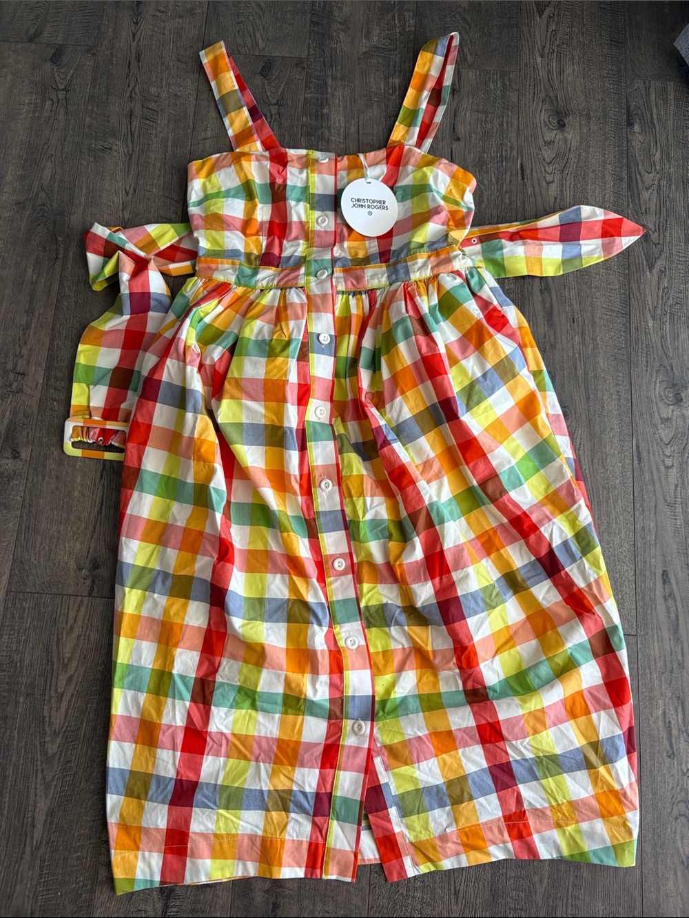 Christopher John Rogers Multicolor Gingham Dress
